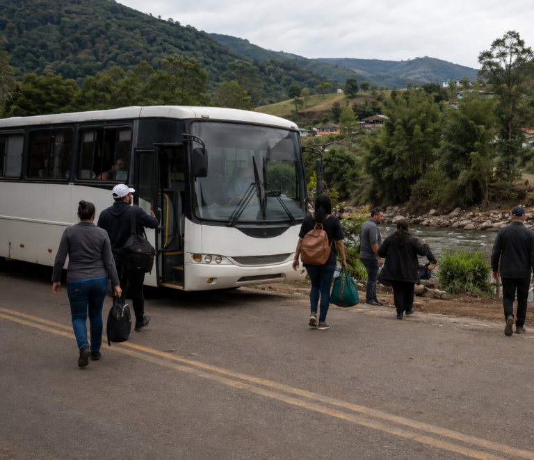 Ônibus garantem ligação entre Encantado e Muçum nesta terça-feira
