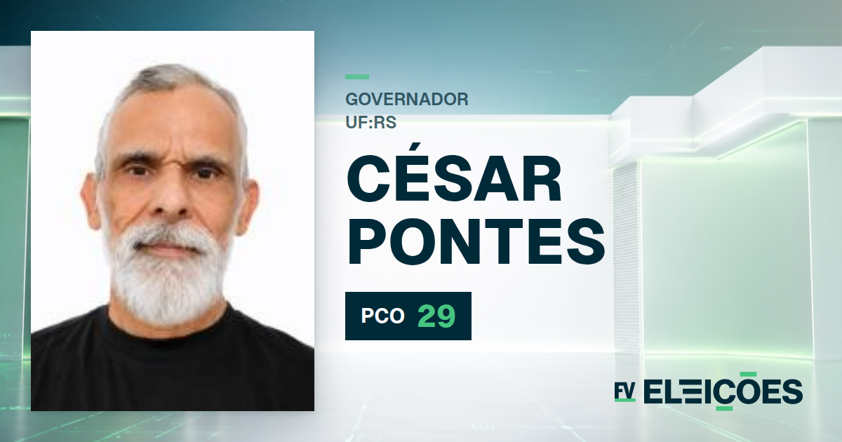 Quem é César Pontes, candidato a governador do RS pelo PCO