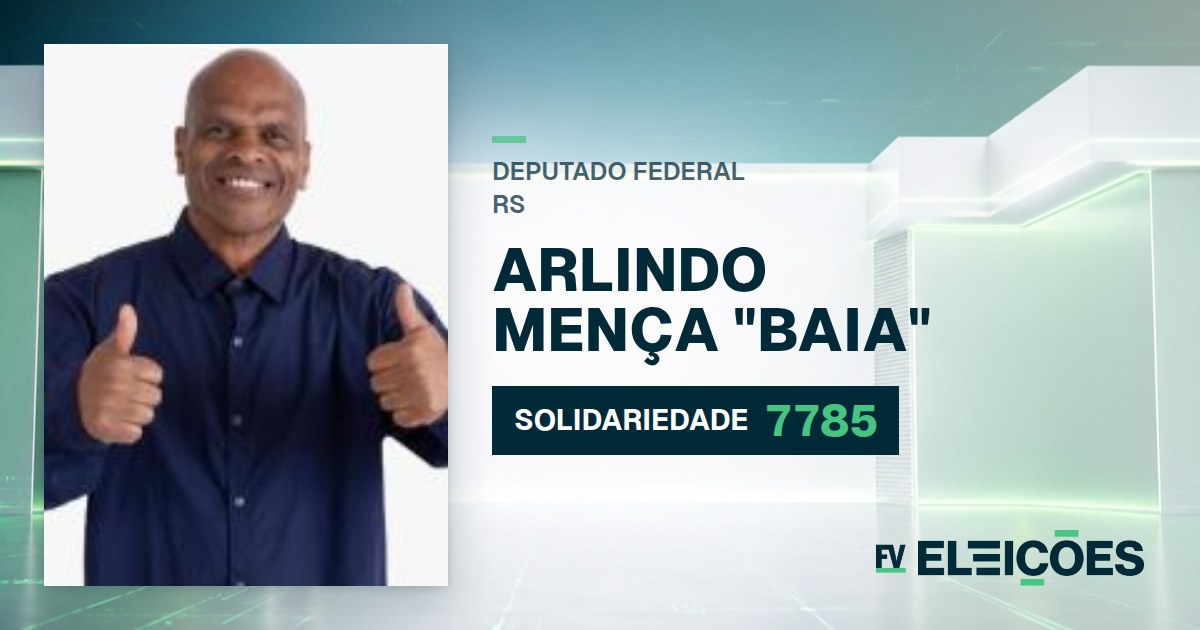 Quem é Arlindo Mença "baia", candidato a deputado federal do RS pelo SOLIDARIEDADE