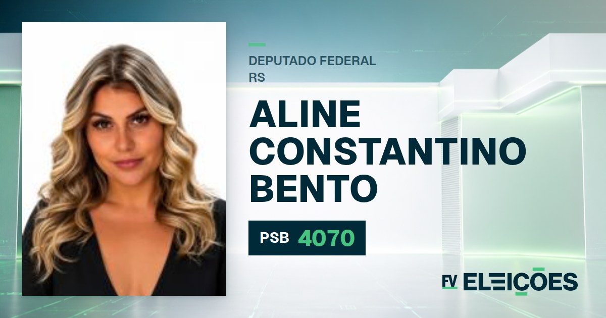 Quem é Aline Constantino Bento, candidata a deputada federal do RS pelo PSB