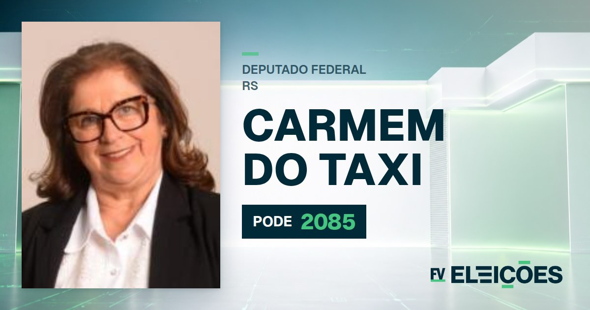 Quem é Carmem do Taxi, candidata a deputada federal do RS pelo PODE