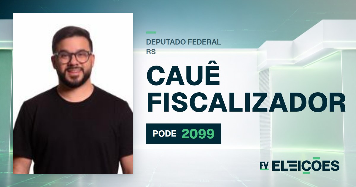Quem é Cauê Fiscalizador, candidato a deputado federal do RS pelo PODE