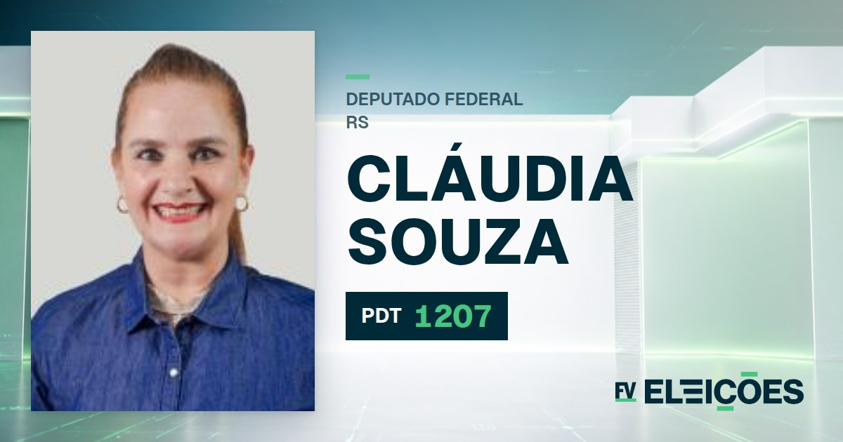 Quem é Cláudia Souza, candidata a deputada federal do RS pelo PDT