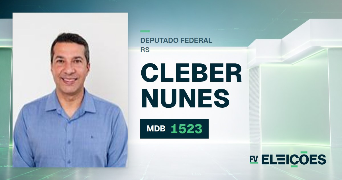 Quem é Cleber Nunes, candidato a deputado federal do RS pelo MDB