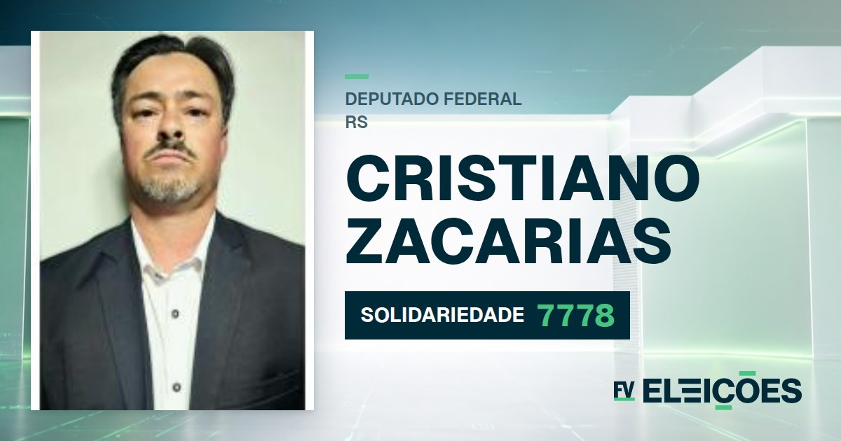 Quem é Cristiano Zacarias, candidato a deputado federal do RS pelo SOLIDARIEDADE