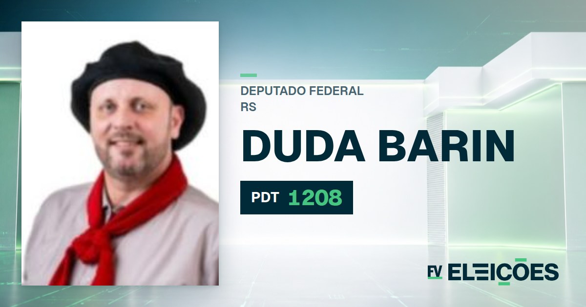 Quem é Duda Barin, candidato a deputado federal do RS pelo PDT