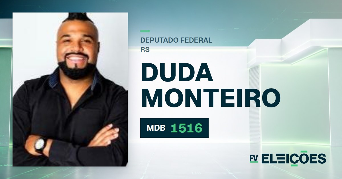 Quem é Duda Monteiro, candidato a deputado federal do RS pelo MDB