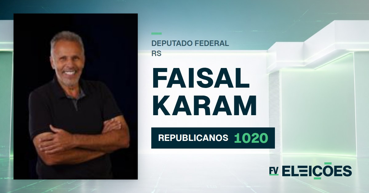 Quem é Faisal Karam, candidato a deputado federal do RS pelo REPUBLICANOS