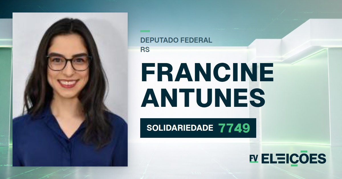 Quem é Francine Antunes, candidata a deputada federal do RS pelo SOLIDARIEDADE