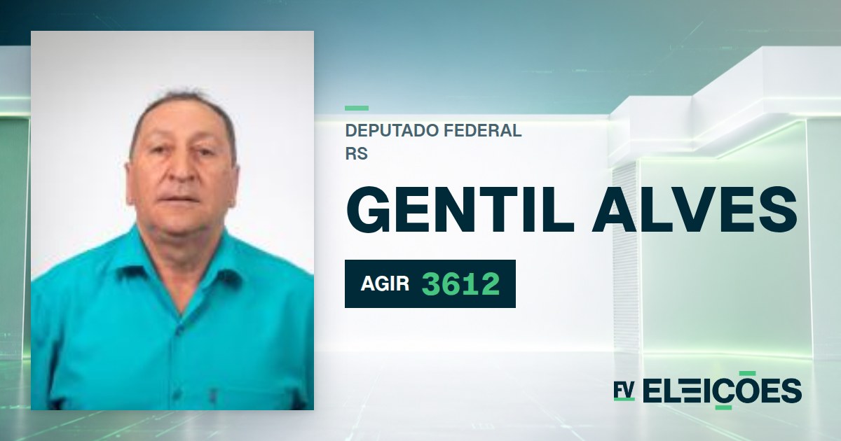 Quem é Gentil Alves, candidato a deputado federal do RS pelo AGIR