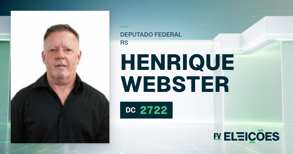 Quem é Henrique Webster, candidato a deputado federal do RS pelo DC