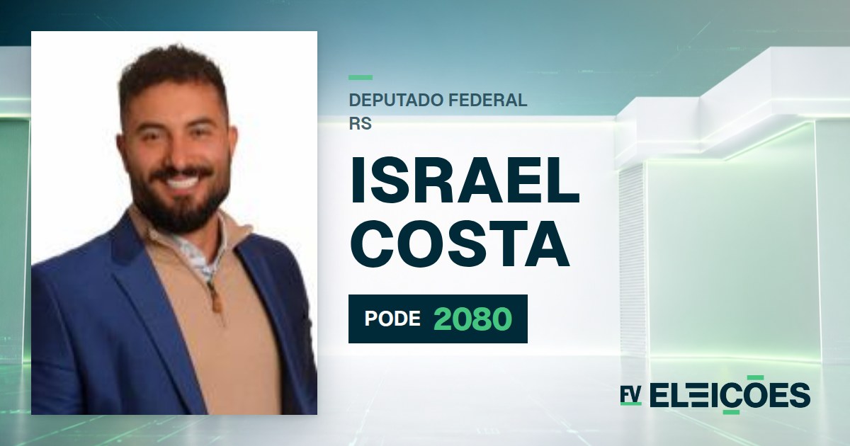 Quem é Israel Costa, candidato a deputado federal do RS pelo PODE