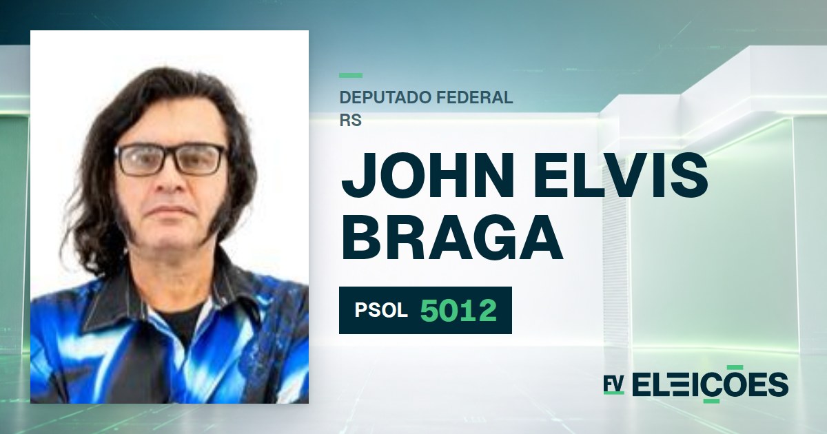 Quem é John Elvis Braga, candidato a deputado federal do RS pelo PSOL