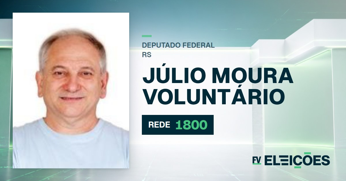 Quem é Júlio Moura Voluntário, candidato a deputado federal do RS pelo REDE