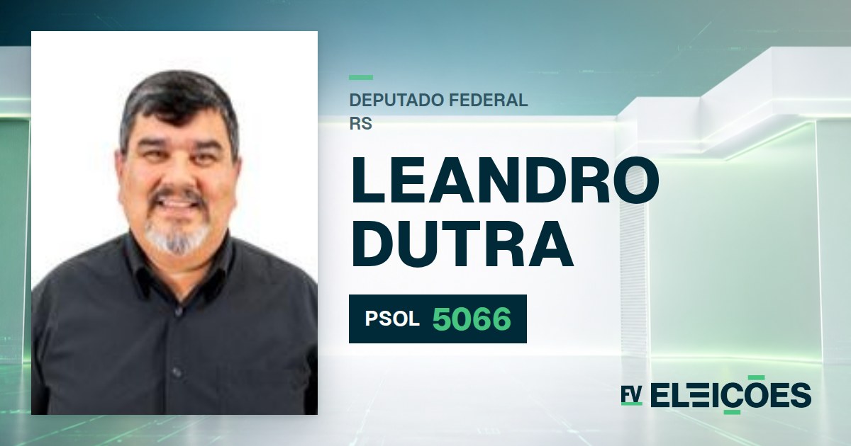Quem é Leandro Dutra, candidato a deputado federal do RS pelo PSOL