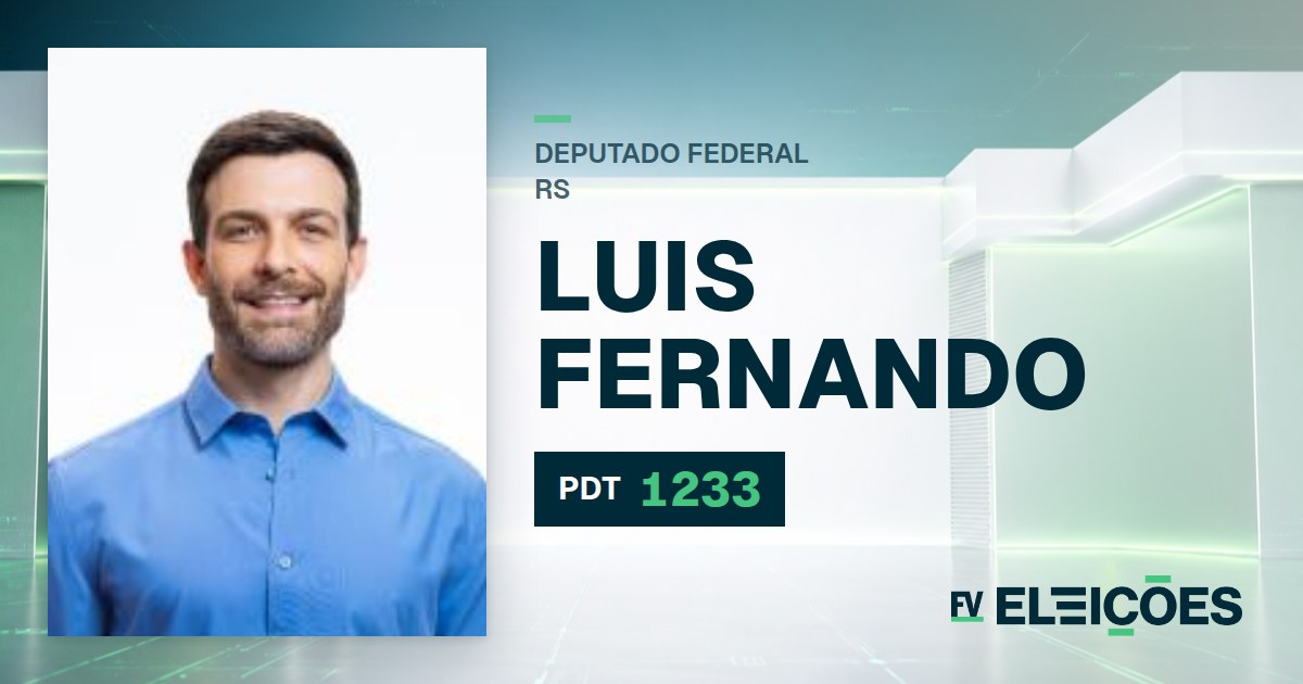 Quem é Luis Fernando, candidato a deputado federal do RS pelo PDT