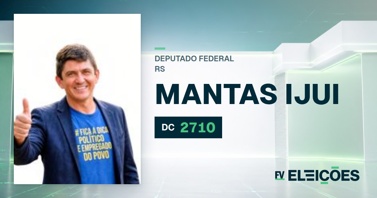 Quem é Mantas Ijui, candidato a deputado federal do RS pelo DC