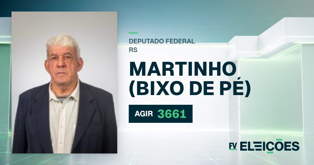 Quem é Martinho (bixo de Pé), candidato a deputado federal do RS pelo AGIR