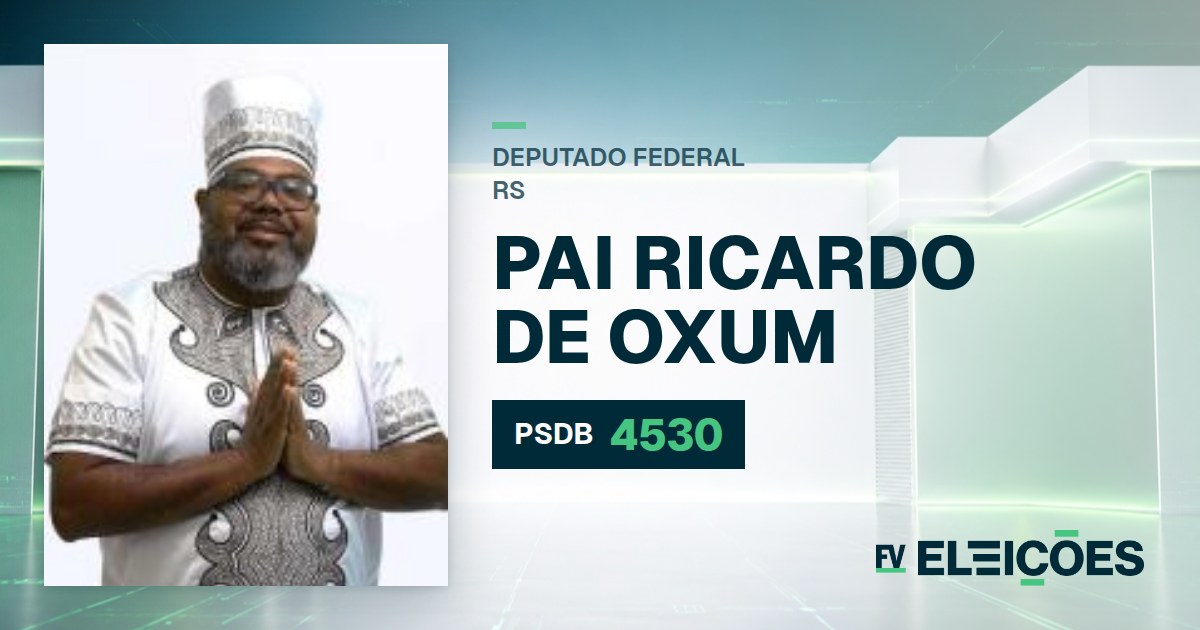 Quem é Pai Ricardo de Oxum, candidato a deputado federal do RS pelo PSDB