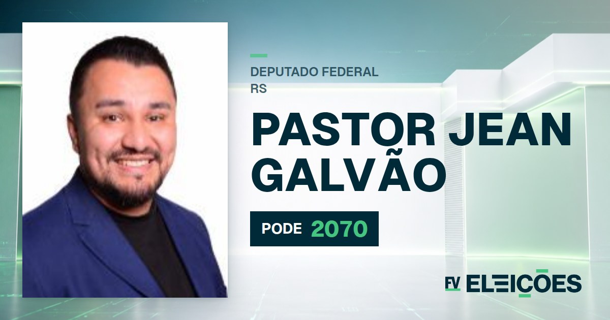 Quem é Pastor Jean Galvão, candidato a deputado federal do RS pelo PODE