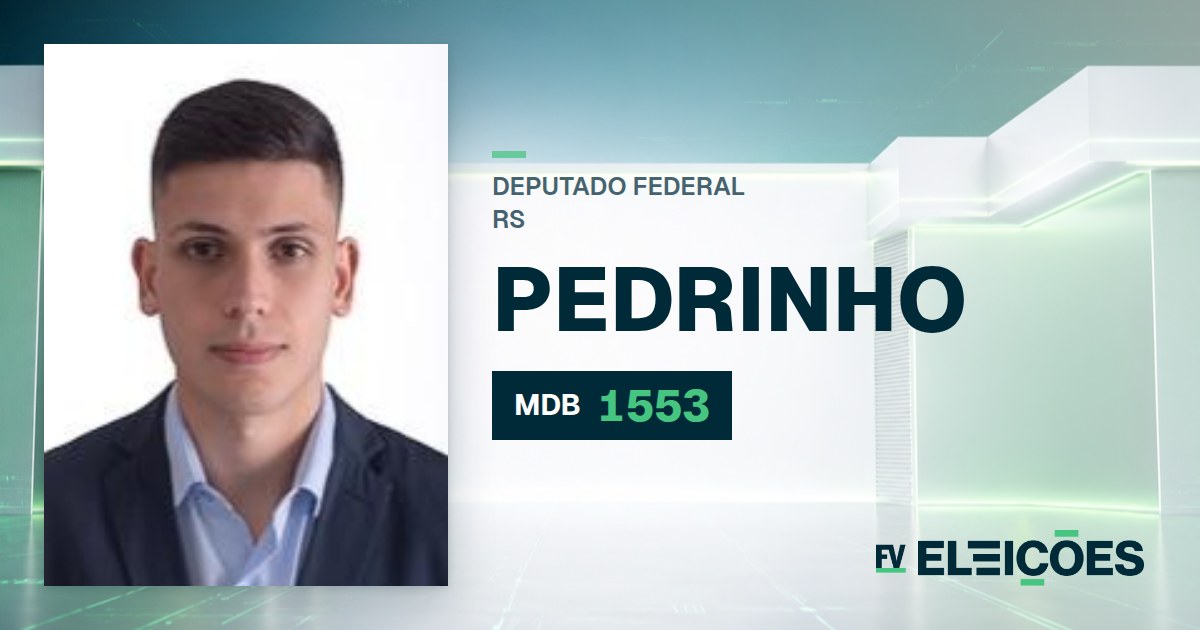 Quem é Pedrinho, candidato a deputado federal do RS pelo MDB