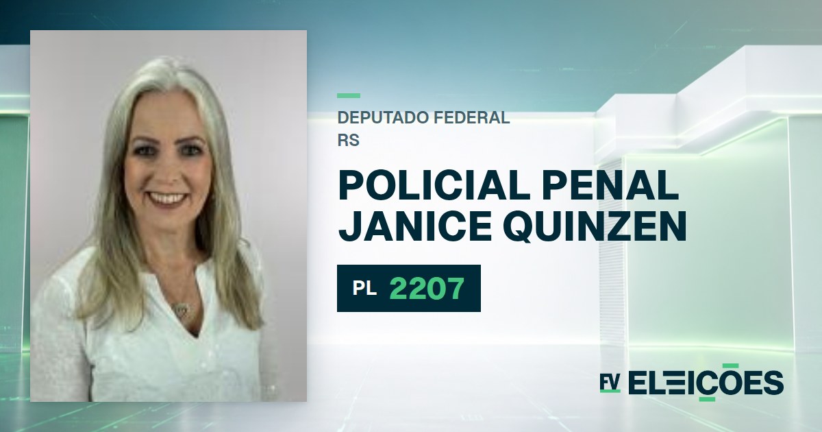 Quem é Policial Penal Janice Quinzen, candidata a deputada federal do RS pelo PL