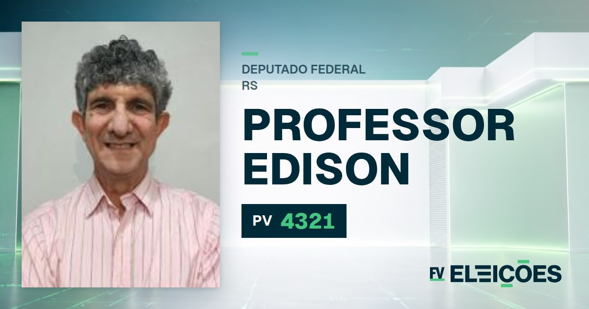 Quem é Professor Edison, candidato a deputado federal do RS pelo PV