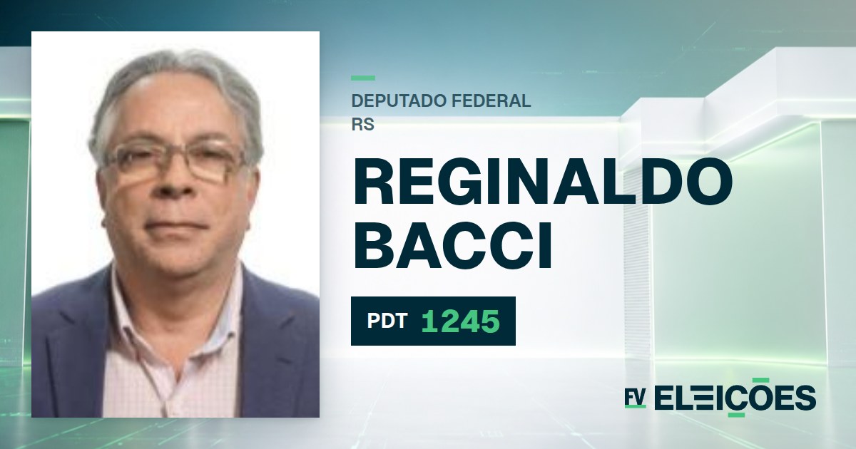 Quem é Reginaldo Bacci, candidato a deputado federal do RS pelo PDT