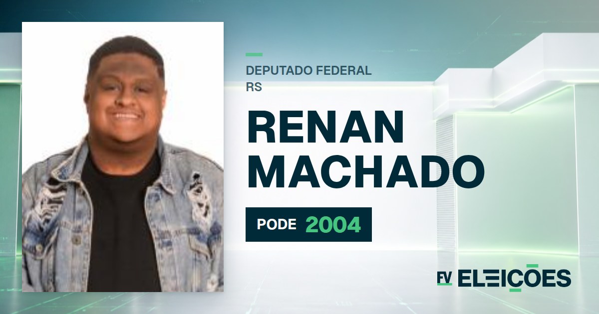 Quem é Renan Machado, candidato a deputado federal do RS pelo PODE