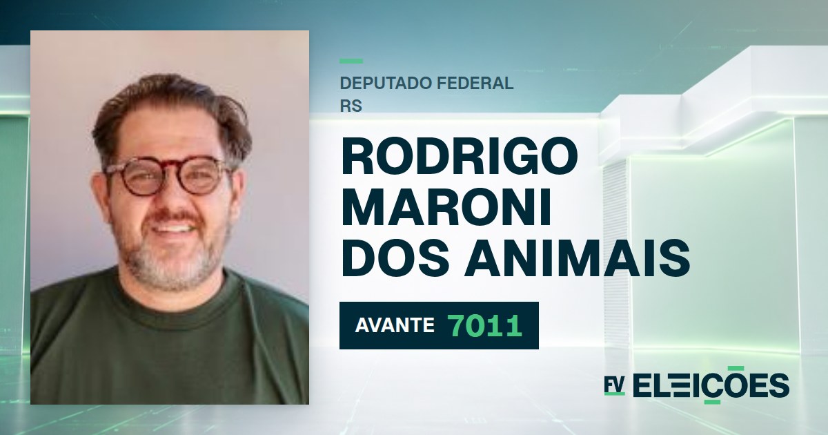 Quem é Rodrigo Maroni dos Animais, candidato a deputado federal do RS pelo AVANTE
