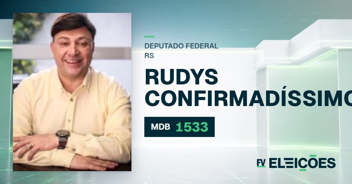 Quem é Rudys Confirmadíssimo, candidato a deputado federal do RS pelo MDB