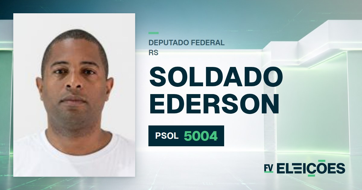 Quem é Soldado Ederson, candidato a deputado federal do RS pelo PSOL