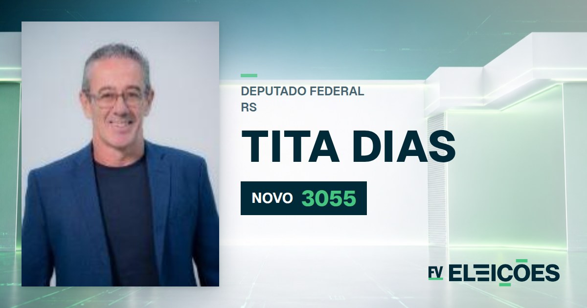 Quem é Tita Dias, candidato a deputado federal do RS pelo NOVO