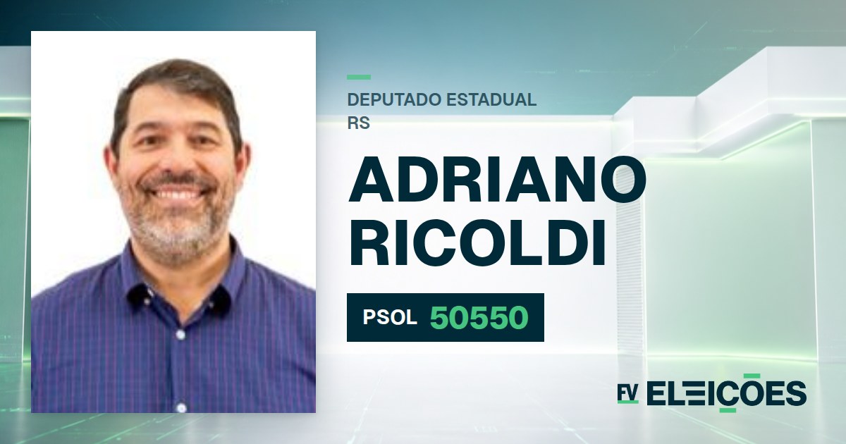Quem é Adriano Ricoldi, candidato a deputado estadual do RS pelo PSOL