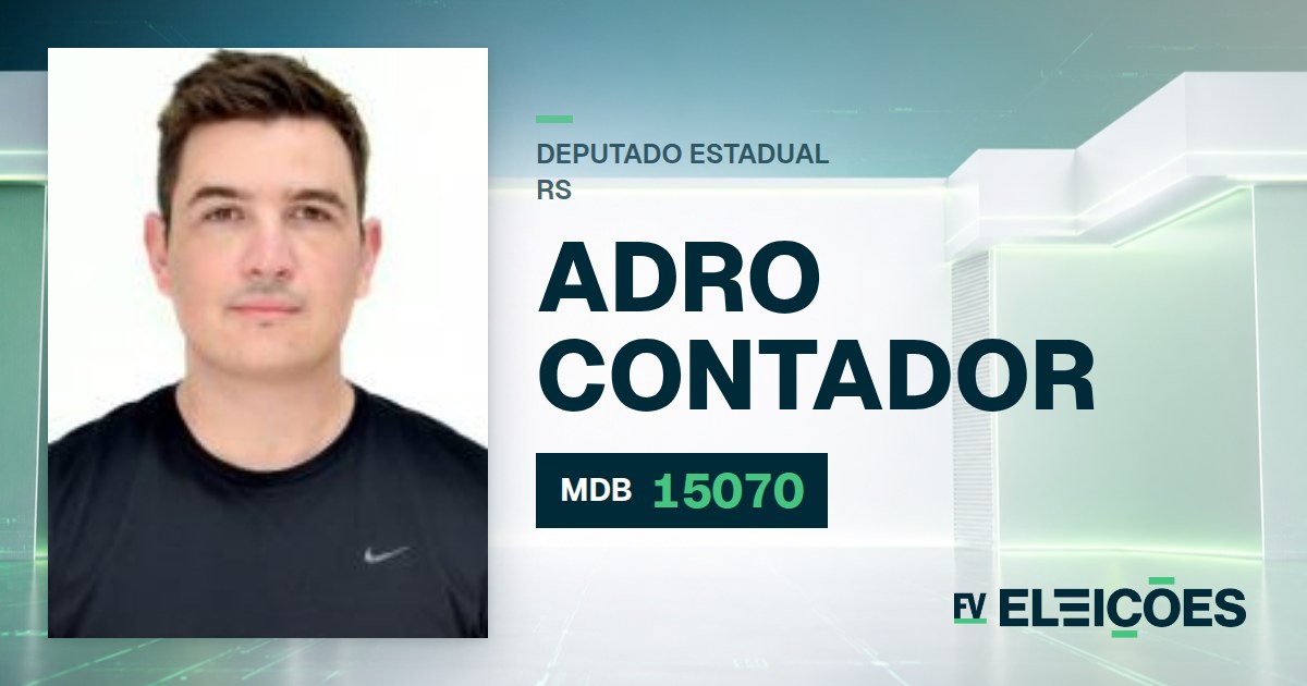 Quem é Adro Contador, candidato a deputado estadual do RS pelo MDB
