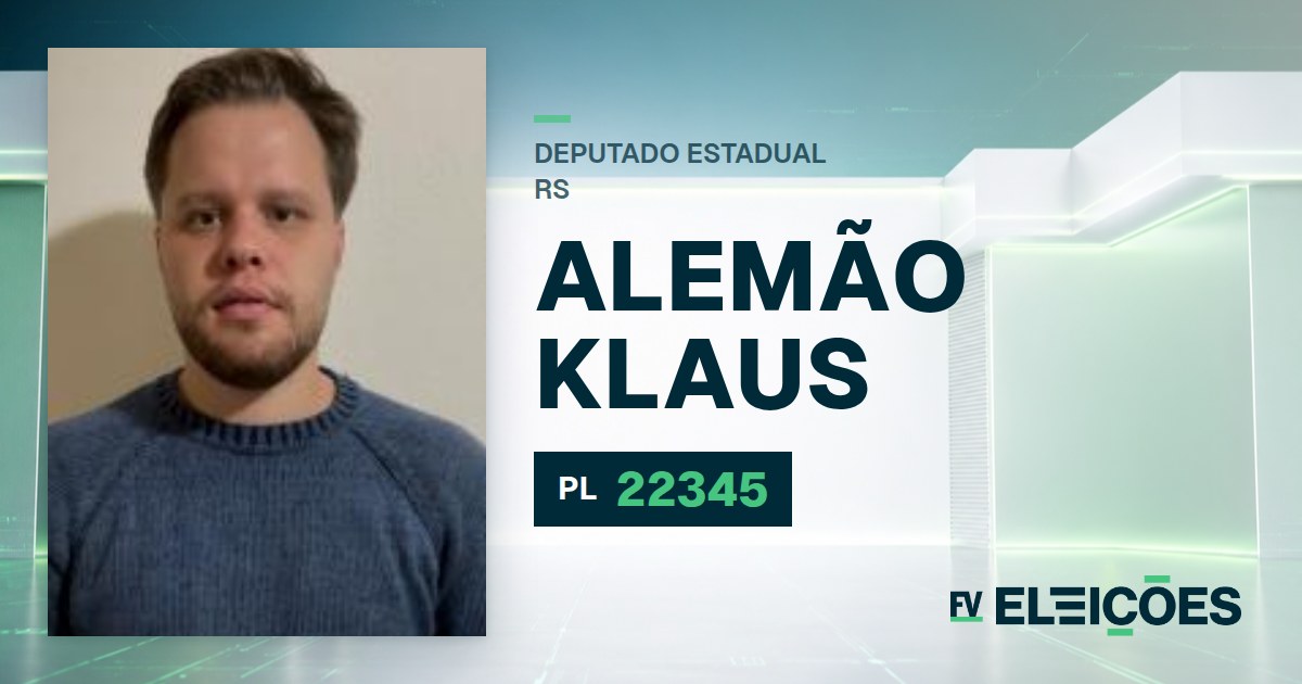 Quem é Alemão Klaus, candidato a deputado estadual do RS pelo PL