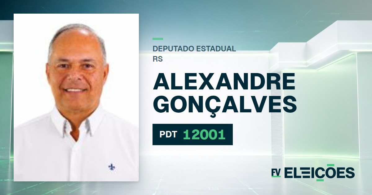 Quem é Alexandre Gonçalves, candidato a deputado estadual do RS pelo PDT