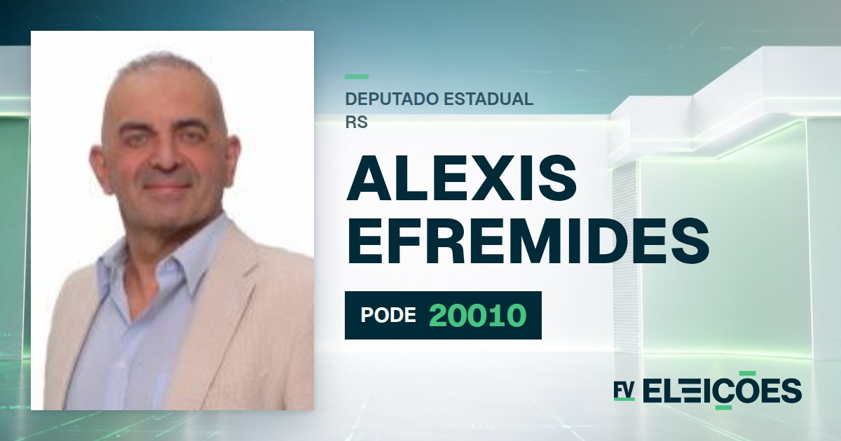 Quem é Alexis Efremides, candidato a deputado estadual do RS pelo PODE