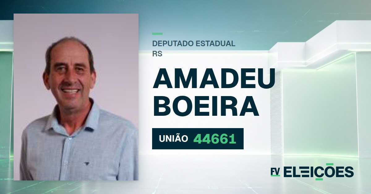 Quem é Amadeu Boeira, candidato a deputado estadual do RS pelo UNIÃO