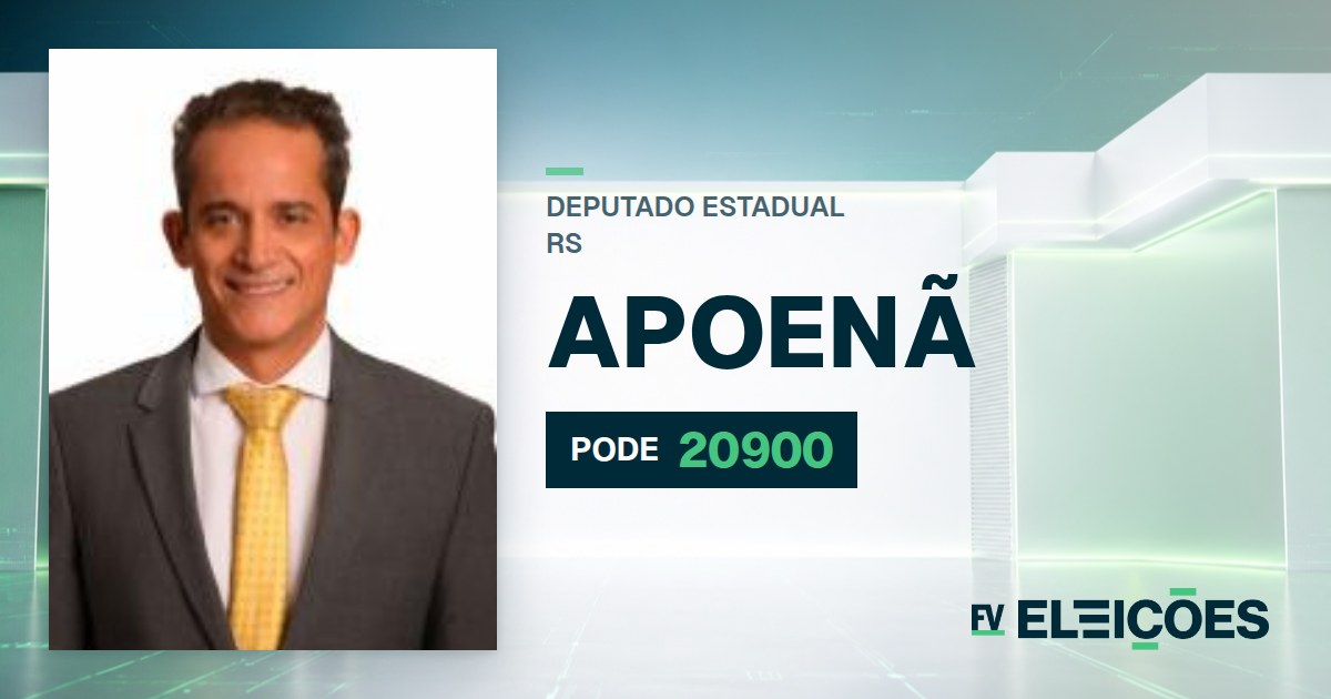 Quem é Apoenã, candidato a deputado estadual do RS pelo PODE