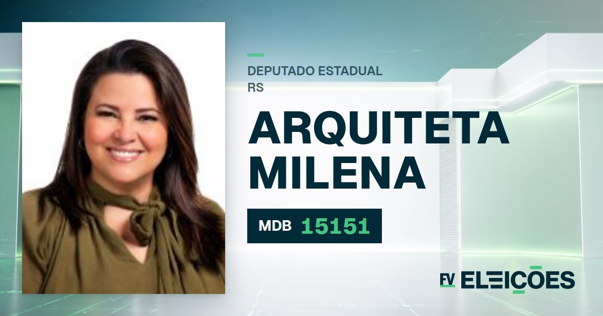 Quem é Arquiteta Milena, candidata a deputada estadual do RS pelo MDB