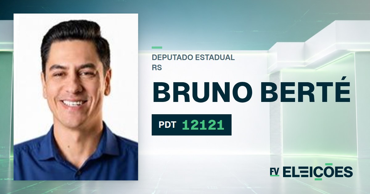 Quem é Bruno Berté, candidato a deputado estadual do RS pelo PDT