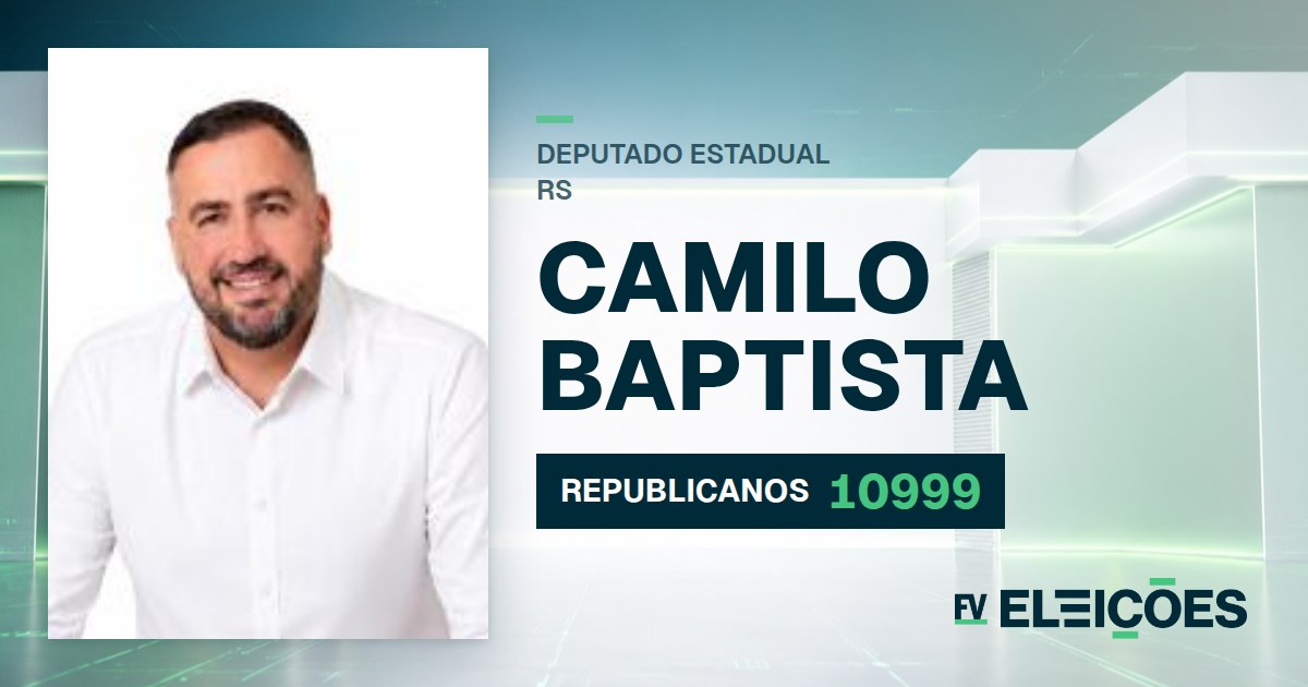 Quem é Camilo Baptista, candidato a deputado estadual do RS pelo REPUBLICANOS