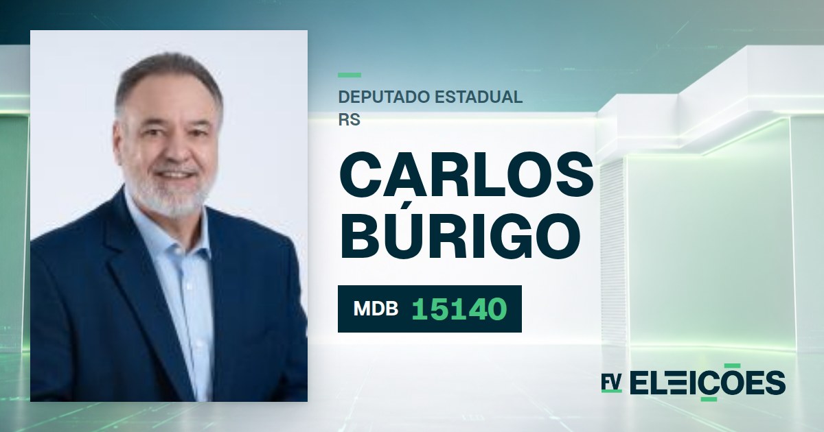 Quem é Carlos Búrigo, candidato a deputado estadual do RS pelo MDB