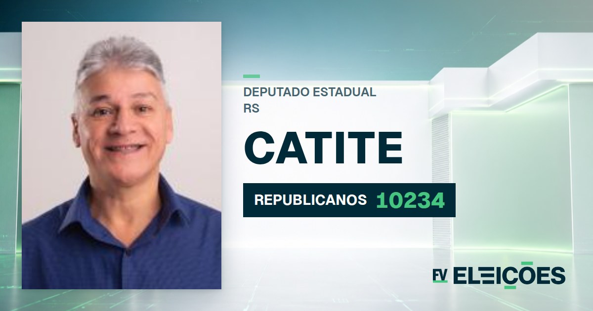 Quem é Catite, candidato a deputado estadual do RS pelo REPUBLICANOS