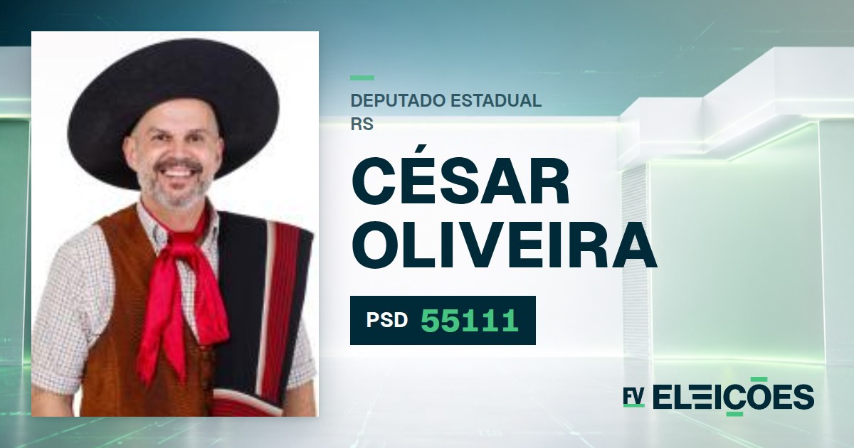 Quem é César Oliveira, candidato a deputado estadual do RS pelo PSD