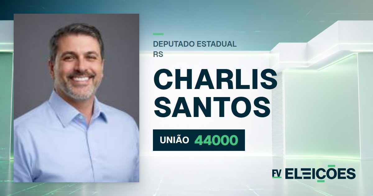 Quem é Charlis Santos, candidato a deputado estadual do RS pelo UNIÃO