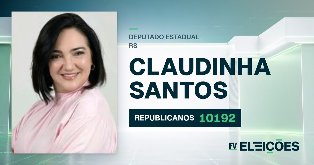 Quem é Claudinha Santos, candidata a deputada estadual do RS pelo REPUBLICANOS