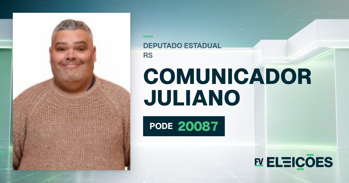 Quem é Comunicador Juliano, candidato a deputado estadual do RS pelo PODE