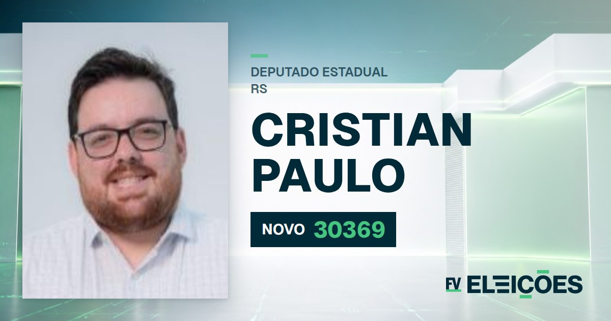 Quem é Cristian Paulo, candidato a deputado estadual do RS pelo NOVO